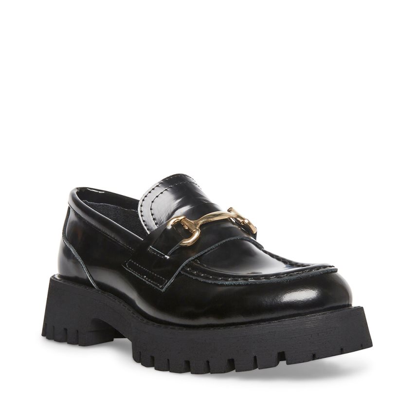 Zapatos Plataforma Steve Madden Lando Cuero Mujer Negras | ES VI41E3